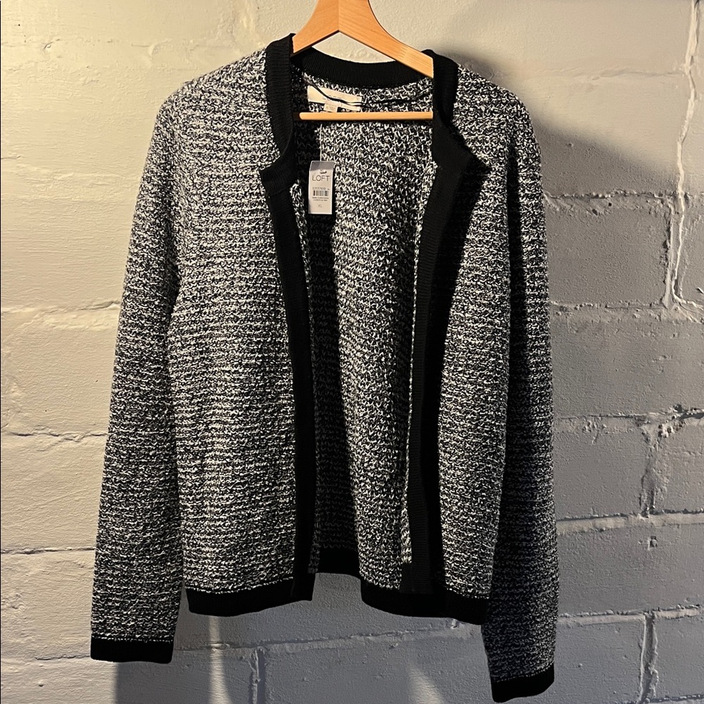 Ann Taylor LOFT women’s open sweater black NWT women’s XL
